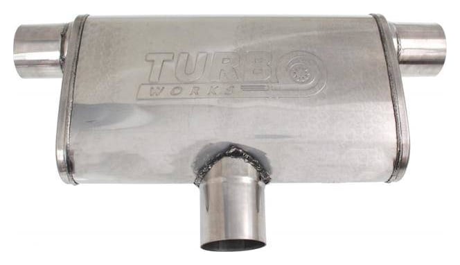 Tłumik Środkowy Tylny 2,5" (63mm) TurboWorks LT 304SS 355mm