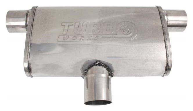 Tłumik Środkowy Tylny 2,5" (63mm) TurboWorks LT 409SS 410mm