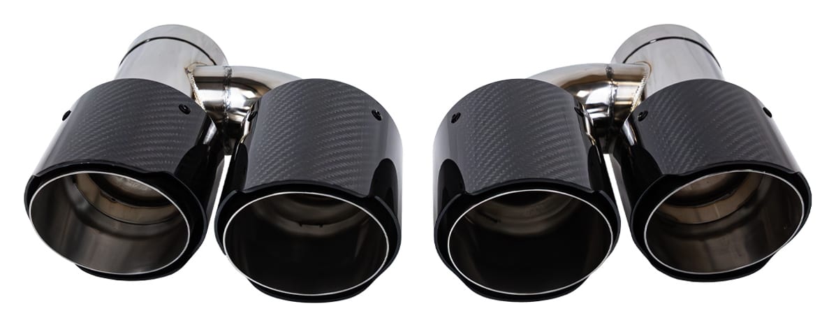 Końcówka Tłumika Typ:06 101mmx2 wejście 70mm Carbon Gloss Zestaw