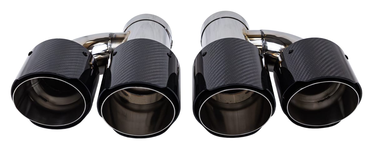 Końcówka Tłumika Typ:07 101mmx2 wejście 70mm Carbon Gloss Zestaw