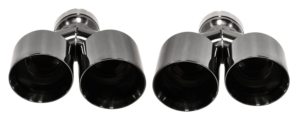 Końcówka Tłumika Typ:32 89mmx2 wejście 67mm Black Chrome Zestaw