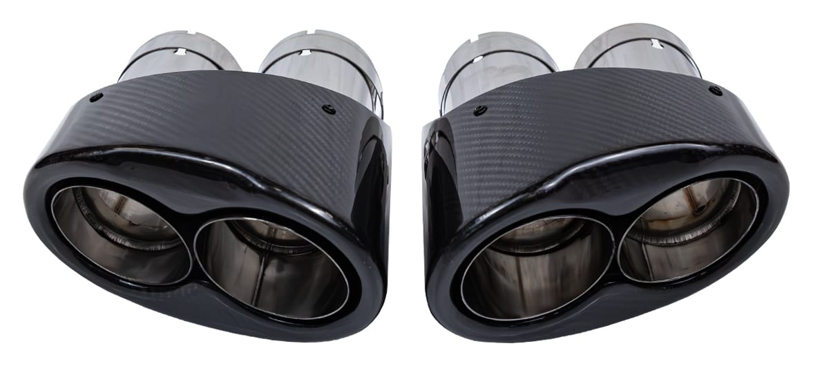 Końcówka Tłumika Typ:61 190mmx2 wejście 70mm Carbon Gloss Zestaw