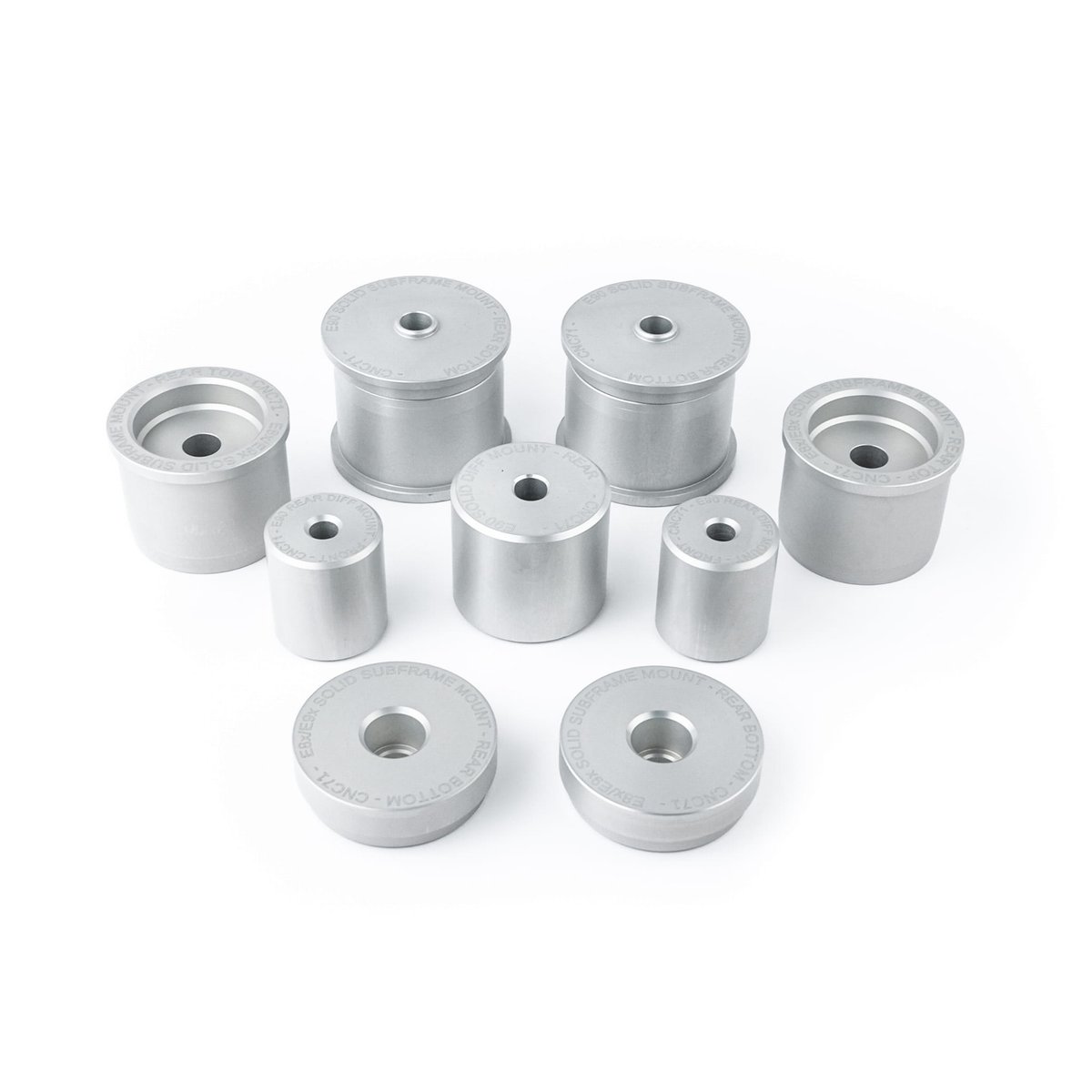 Rear solid aluminum bushings upgrade kit BMW E81/E82/E87/E88 E90/E91/E92/E93