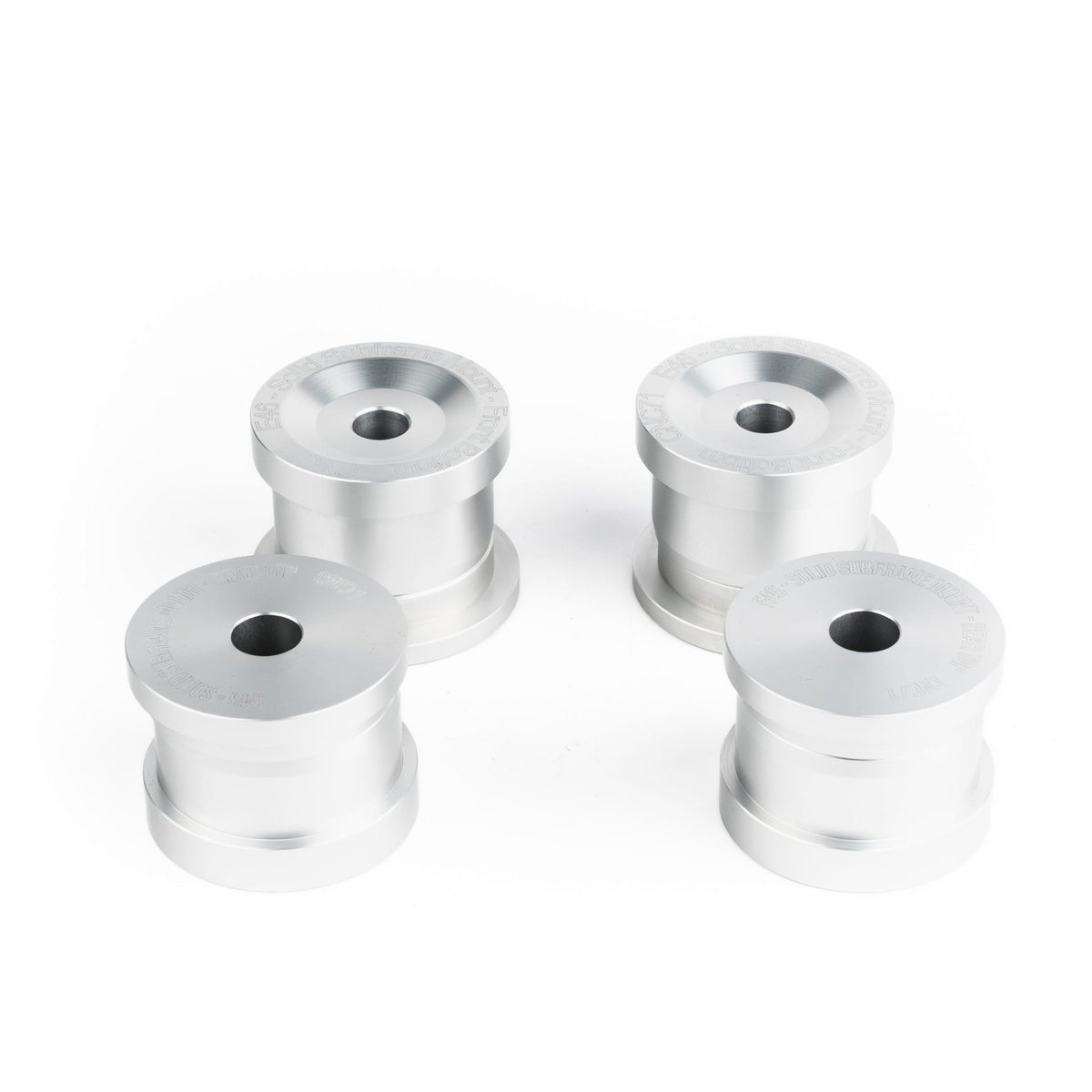 Rear subframe solid aluminum bushings set BMW E46