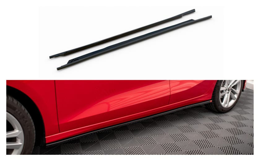 Dokładka Audi A3 8Y Progi Gloss Black