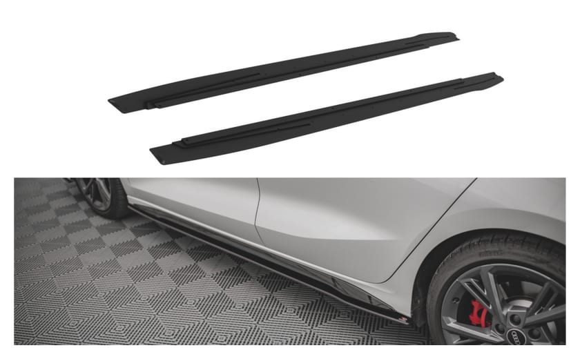 Dokładka Audi A3 8Y S-Line Progi Street Pro Black-Red
