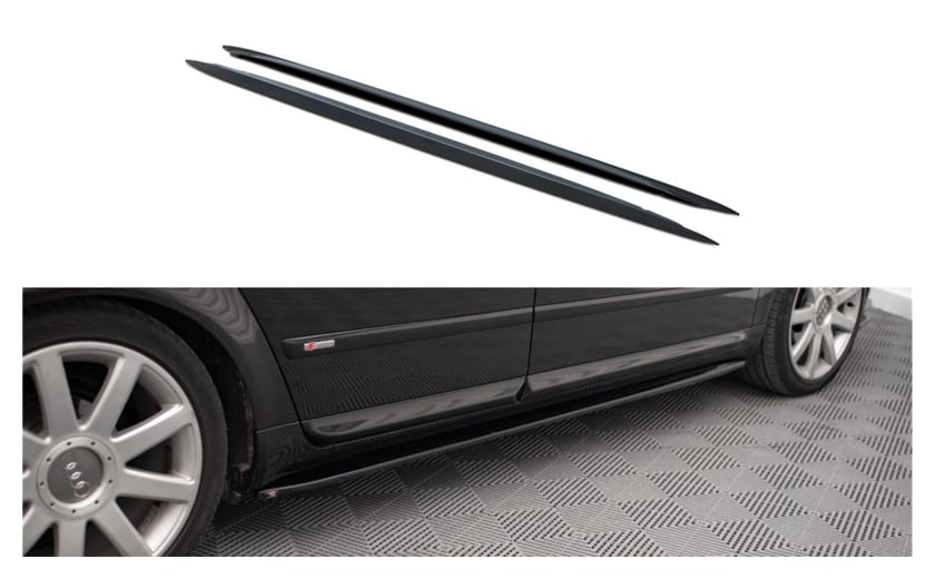 Dokładka Audi A4 B6 Progi v.1 Gloss Black