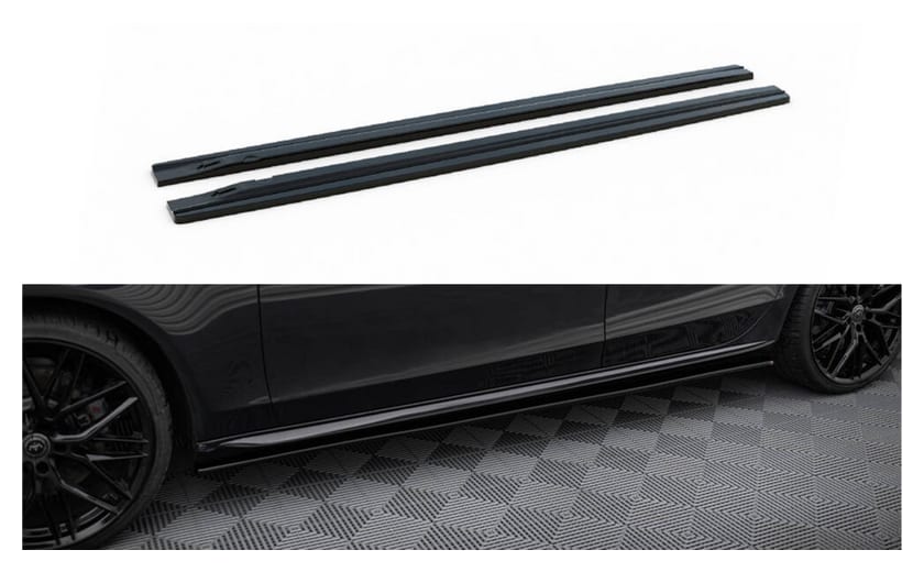 Dokładka Audi A4 B8 Progi v.1 Gloss Black