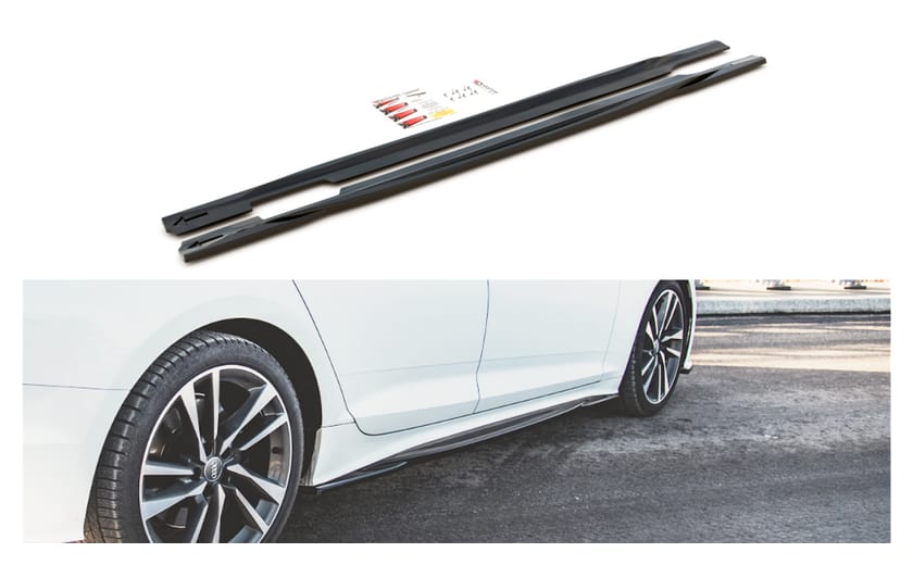 Dokładka Audi A5 F5 Facelift S-Line Progi Gloss Black