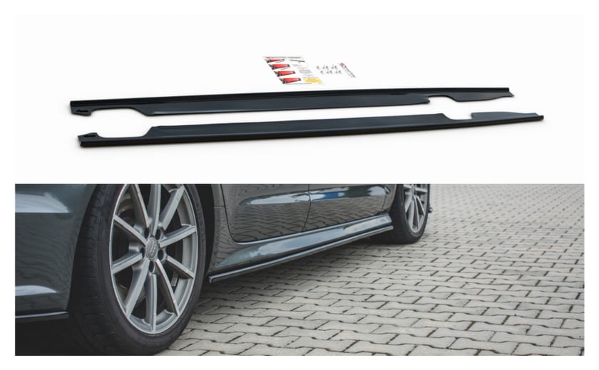 Dokładka Audi A6 C7 Facelift S-Line Progi Gloss Black