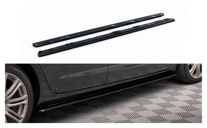 Dokładka Audi A6 C7 Progi v.1 Gloss Black