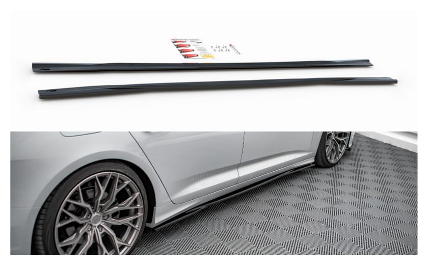 Dokładka Audi A6 C8 S-Line Progi Gloss Black