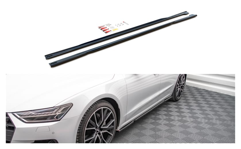 Dokładka Audi A7 C8 Progi Gloss Black