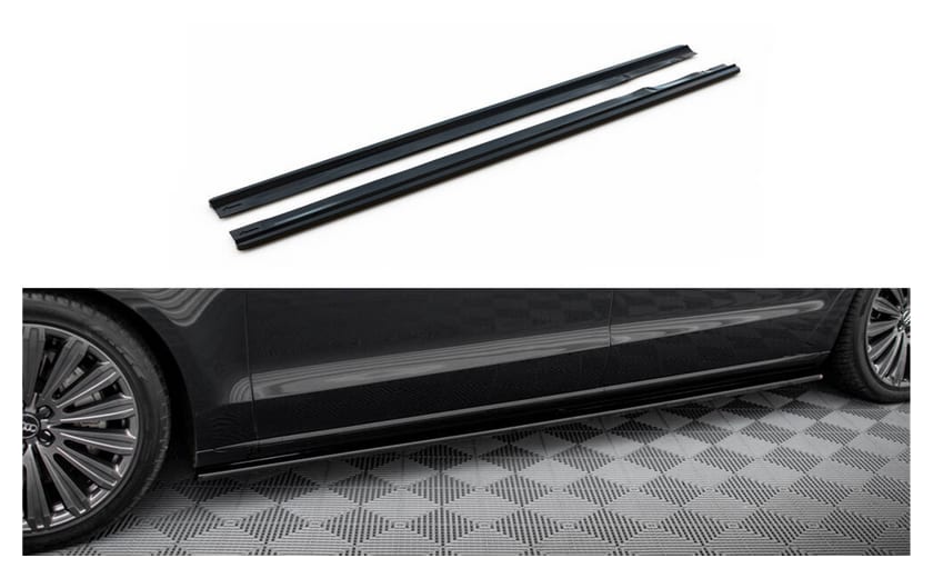 Dokładka Audi A8 D4 Long Progi Gloss Black