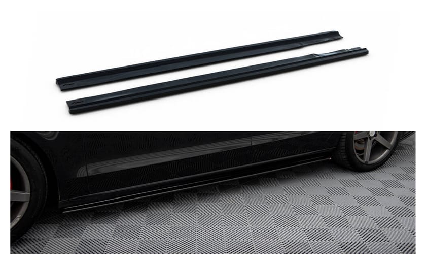 Dokładka Audi A8 D4 Progi Gloss Black