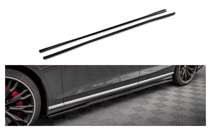 Dokładka Audi A8 D5 S-Line Progi Gloss Black