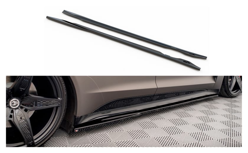 Dokładka Audi e-Tron GT Progi v.1 Gloss Black
