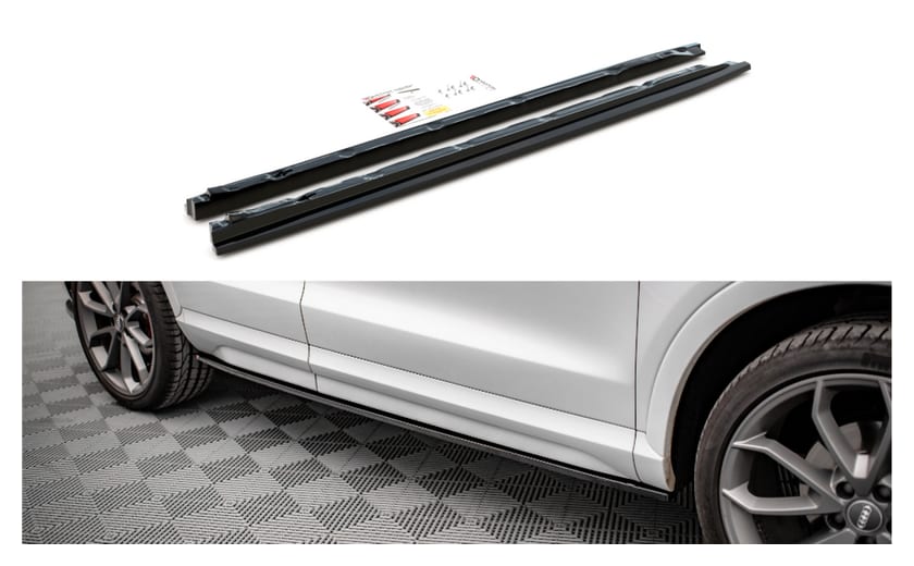 Dokładka Audi Q3 8U Facelift Progi Gloss Black