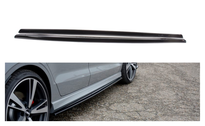 Dokładka Audi RS3 8V Facelift Progi Gloss Black