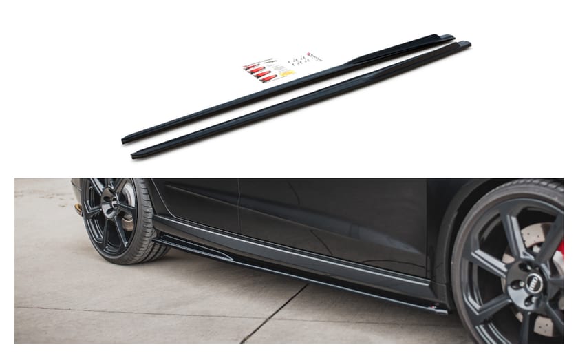 Dokładka Audi RS3 8V Facelift Sportback Progi v.2 Gloss Black