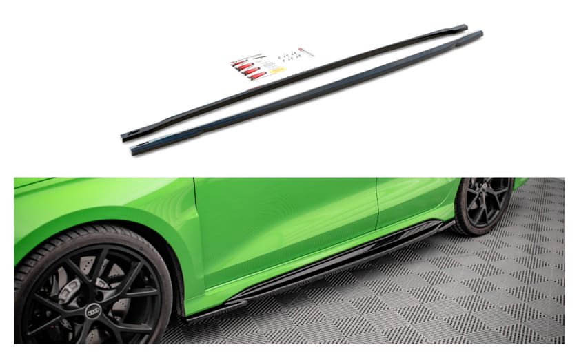 Dokładka Audi RS3 8Y Progi Gloss Black