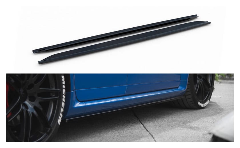 Dokładka Audi RS4 B7 Progi Gloss Black