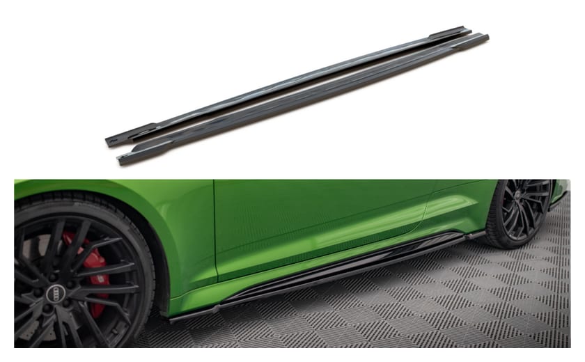 Dokładka Audi RS5 F5 Facelift Progi Gloss Black