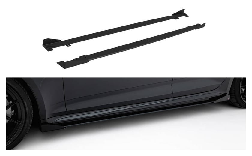 Dokładka Audi RS5 F5 Sportback Progi Street Pro Black + Gloss Flaps