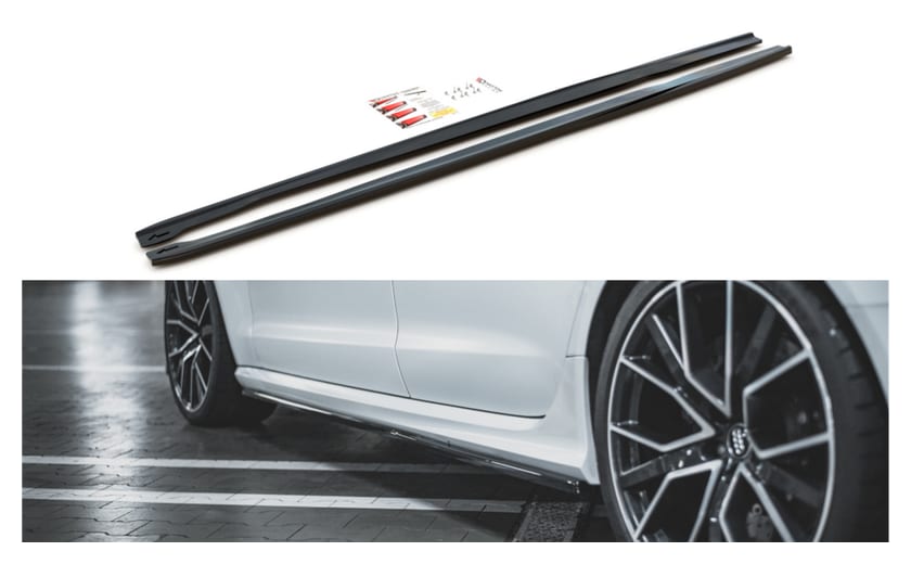 Dokładka Audi RS6 C7 Progi v.2 Gloss Black
