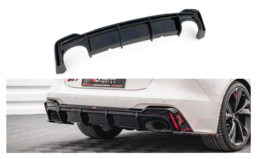 Dokładka Audi RS6 RS7 C8 Zderzak Tył Gloss Black