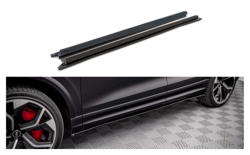 Dokładka Audi RSQ8 4M Progi Gloss Black