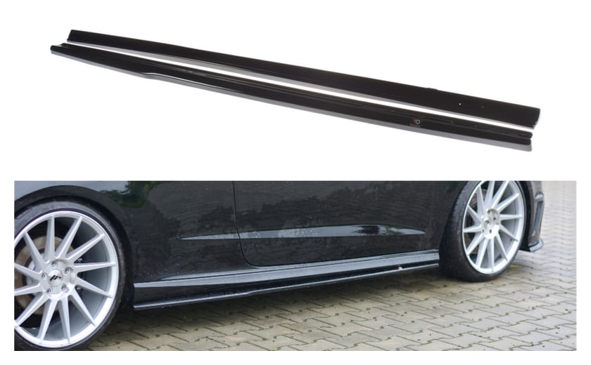 Dokładka Audi S3 8V Facelift Progi Gloss Black