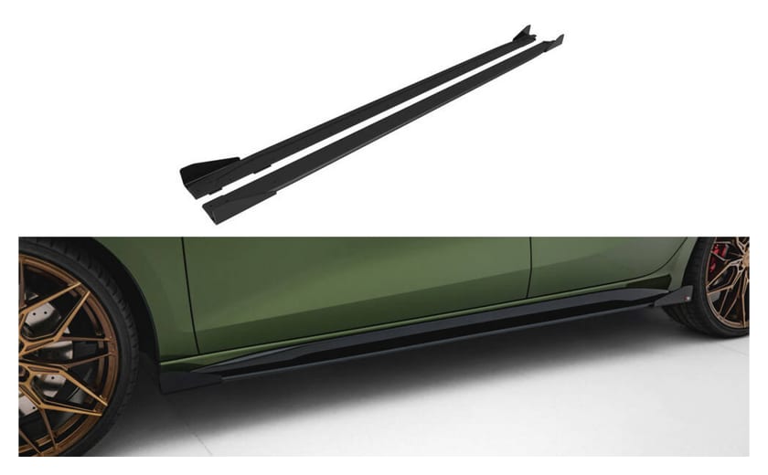 Dokładka Audi S3 A3 8Y S-line Sportback Progi Street Pro Facelift Black + Gloss Flaps
