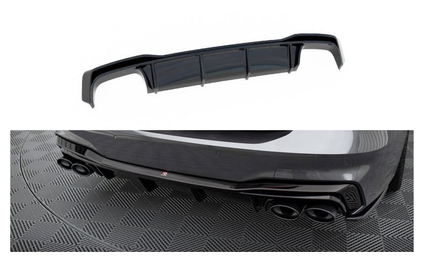 Dokładka Audi S7 C8 Zderzak Tył Gloss Black