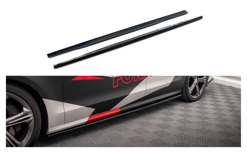 Dokładka Audi S8 D4 Progi v.1 Gloss Black
