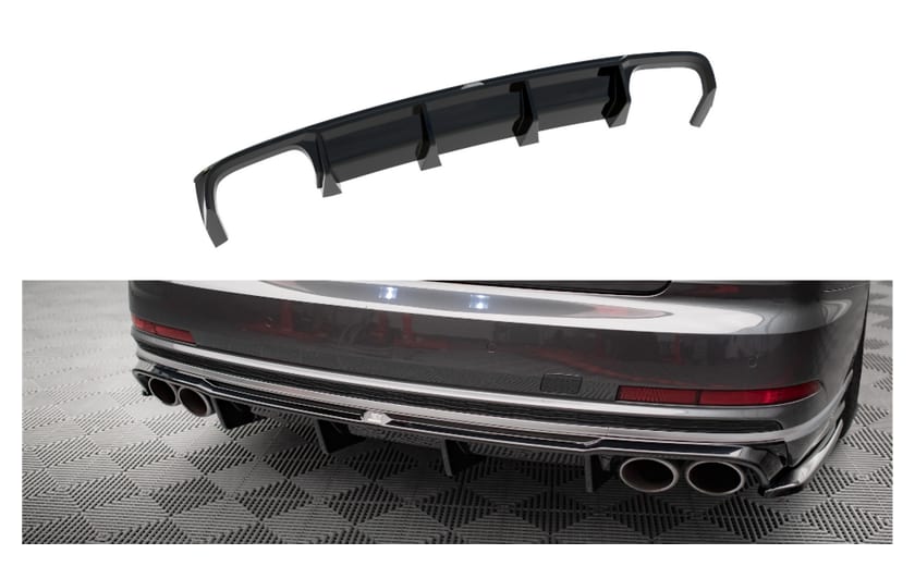 Dokładka Audi S8 D5 Zderzak Tył Gloss Black