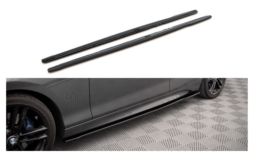Dokładka BMW 1 F20 Progi v.2 Gloss Black