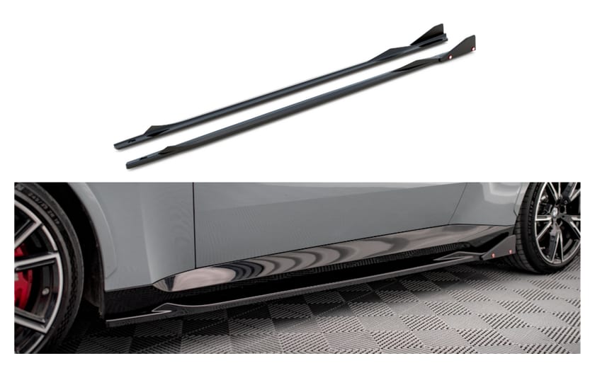 Dokładka BMW 2 G42 M-Pack Progi v.2 Gloss Black + Flaps