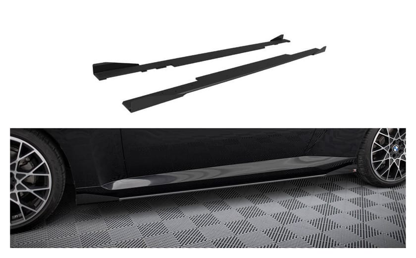 Dokładka BMW 2 G42 Progi Street Pro Black + Gloss Flaps