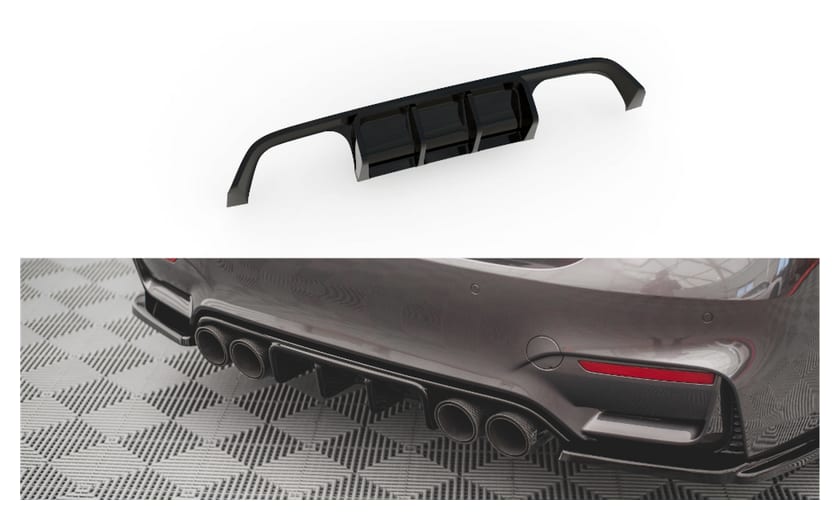 Dokładka BMW 4 F82 M-Pack Zderzak Tył Gloss Black