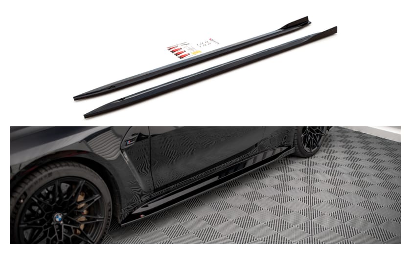 Dokładka BMW 4 G82 M-Pack Progi v.1 Gloss Black
