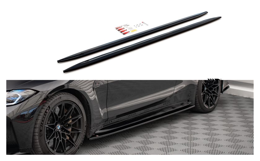 Dokładka BMW 4 G82 M-Pack Progi v.2 Gloss Black
