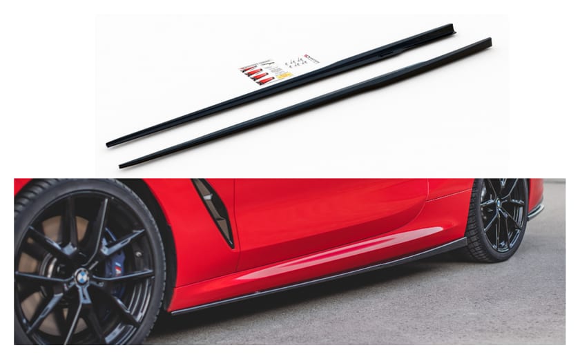 Dokładka BMW 8 G15 Progi Gloss Black