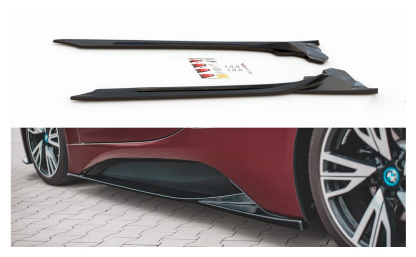 Dokładka BMW i8 I12 Progi Gloss Black