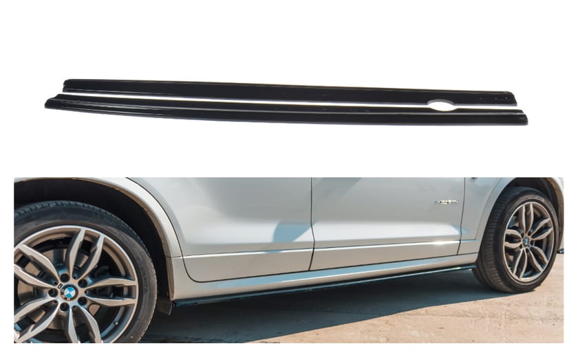 Dokładka BMW X3 F25 Facelift M-Pack Progi Gloss Black