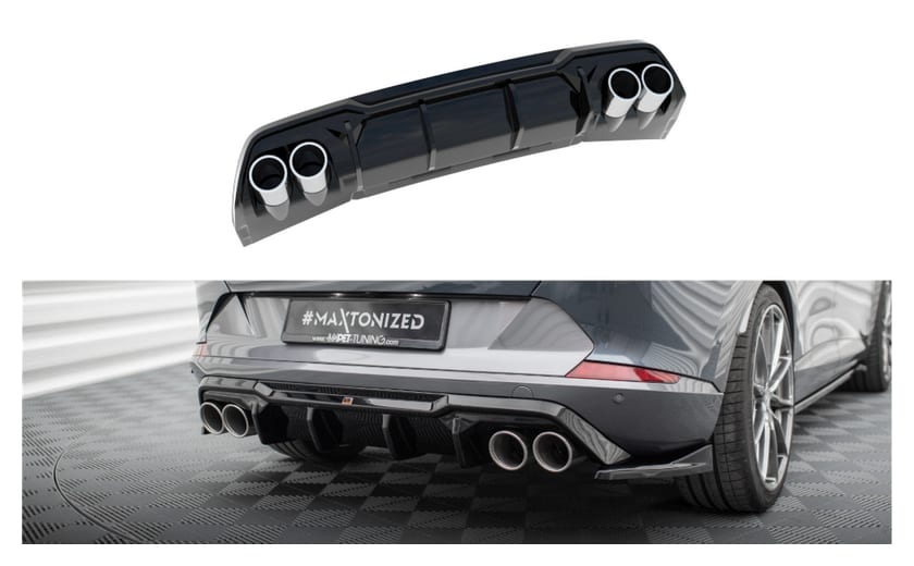 Dokładka Cupra Formentor Zderzak Tył v.3 + Atrapa Wydechu Gloss Black Czarny