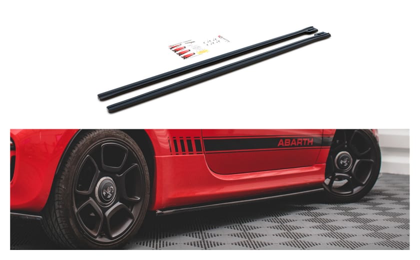 Dokładka Fiat 500 Abarth I Facelift Progi Gloss Black