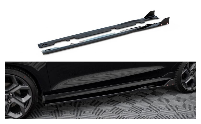 Dokładka Ford Fiesta VI ST Progi v.2 Gloss Black + Flaps