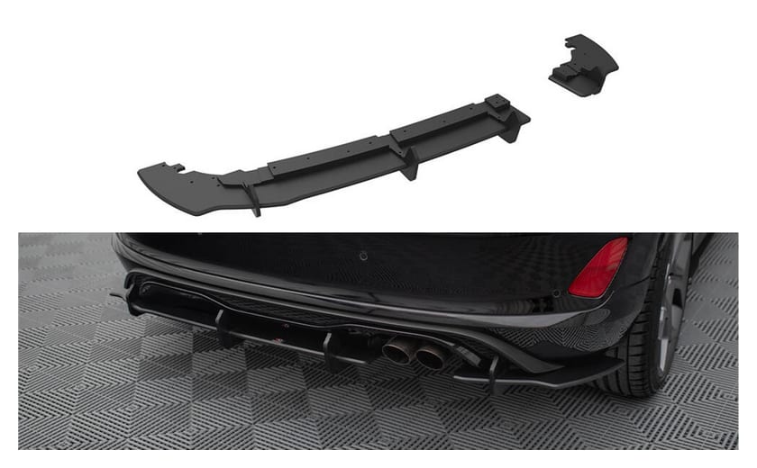 Dokładka Ford Fiesta VIII ST Zderzak Tył + Flaps Black Racing Durability