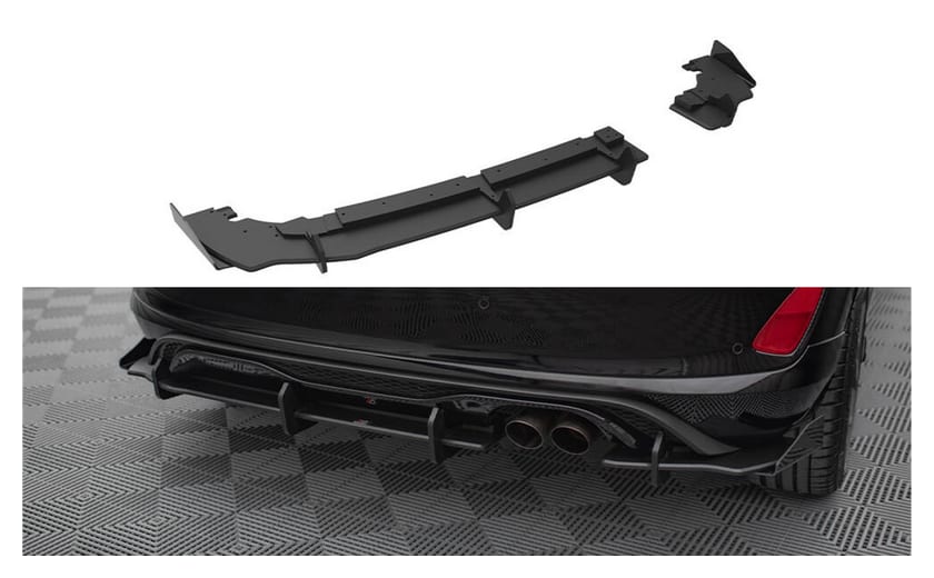 Dokładka Ford Fiesta VIII ST Zderzak Tył + Flaps Black-Red Racing Durability